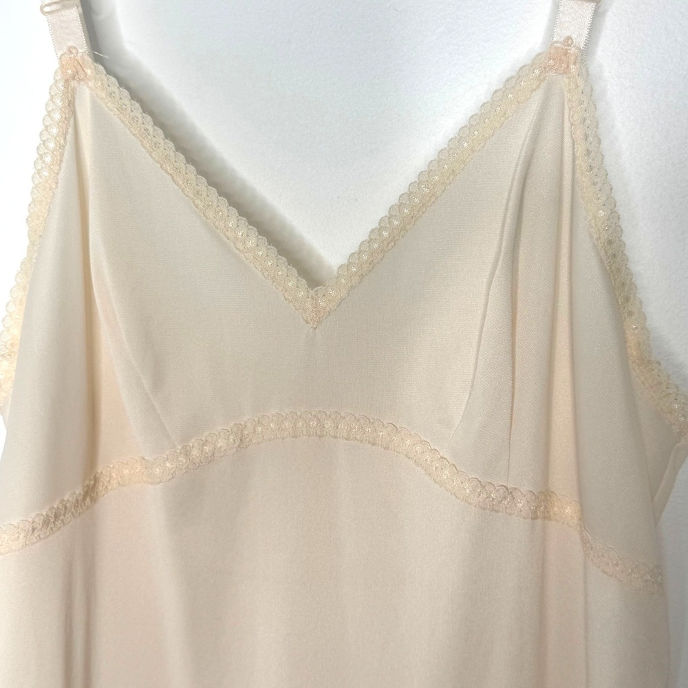 Vintage Lorraine Maxi Peach/Cream Maxi Slip‎ Size 34 - Picture 3 of 10
